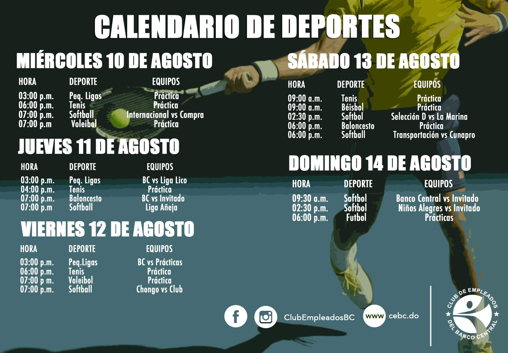 Calendario De Deportes – CEBC